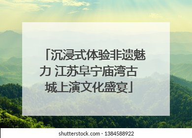 沉浸式体验非遗魅力 江苏阜宁庙湾古城上演文化盛宴