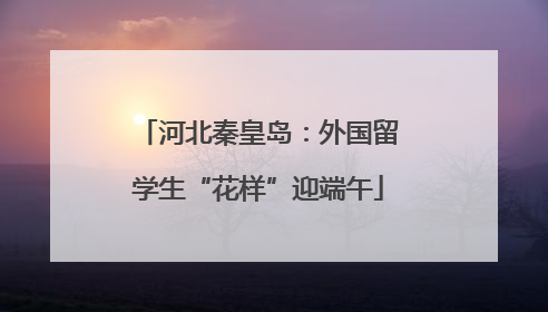 河北秦皇岛：外国留学生“花样”迎端午