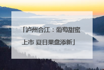 泸州合江：葡萄甜蜜上市 夏日果盘添新