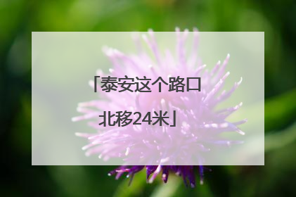 泰安这个路口北移24米