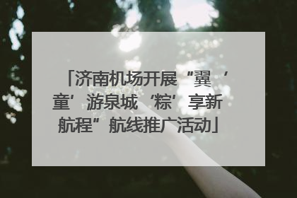 济南机场开展“翼‘童’游泉城‘粽’享新航程”航线推广活动
