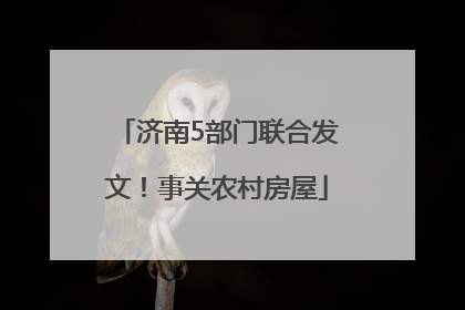 济南5部门联合发文！事关农村房屋