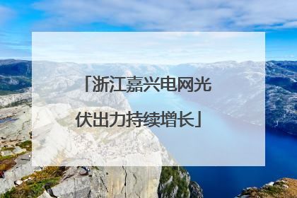 浙江嘉兴电网光伏出力持续增长