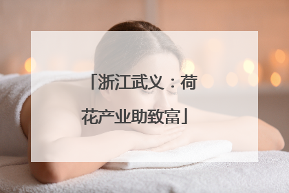 浙江武义：荷花产业助致富