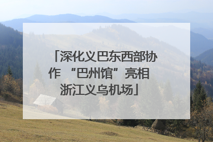 深化义巴东西部协作 “巴州馆”亮相浙江义乌机场