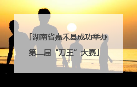 湖南省嘉禾县成功举办第二届“刀王”大赛