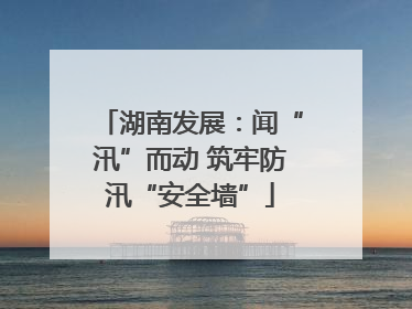 湖南发展：闻“汛”而动 筑牢防汛“安全墙”