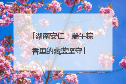 湖南安仁：端午粽香里的藏蓝坚守