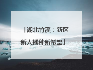 湖北竹溪：新区新人播种新希望