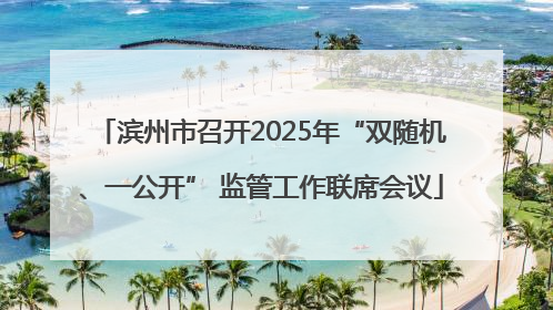 滨州市召开2025年“双随机、一公开” 监管工作联席会议