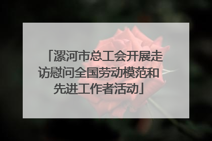 漯河市总工会开展走访慰问全国劳动模范和先进工作者活动