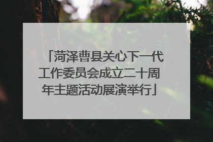 菏泽曹县关心下一代工作委员会成立二十周年主题活动展演举行