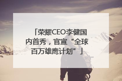 荣耀CEO李健国内首秀，官宣“全球百万雄鹰计划”