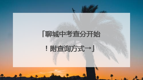 聊城中考查分开始！附查询方式→