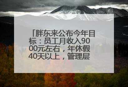 胖东来公布今年目标：员工月收入9000元左右，年休假40天以上，管理层人均分配70万元