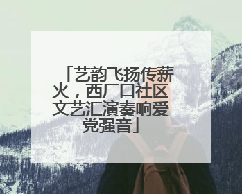 艺韵飞扬传薪火，西厂口社区文艺汇演奏响爱党强音