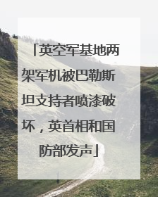 英空军基地两架军机被巴勒斯坦支持者喷漆破坏，英首相和国防部发声