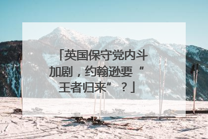 英国保守党内斗加剧，约翰逊要“王者归来”？
