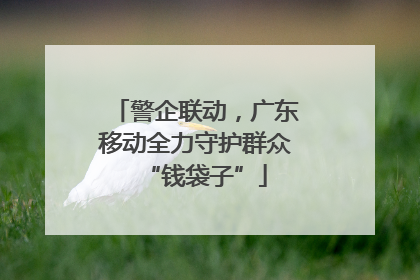 警企联动，广东移动全力守护群众“钱袋子”