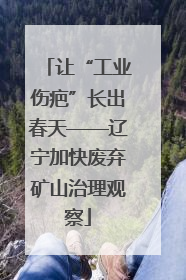 让“工业伤疤”长出春天——辽宁加快废弃矿山治理观察