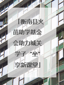 衡南县火苗助学基金会助力城关学子“坐”享新课堂