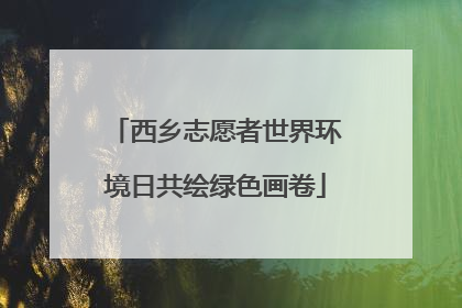 西乡志愿者世界环境日共绘绿色画卷