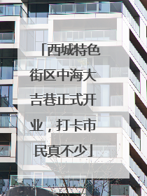 西城特色街区中海大吉巷正式开业，打卡市民真不少