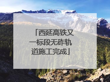 西延高铁又一标段无砟轨道施工完成