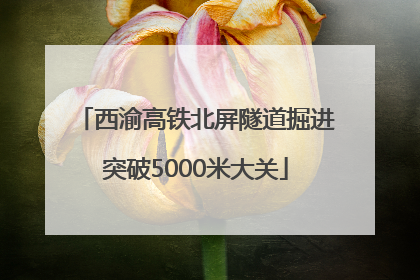 西渝高铁北屏隧道掘进突破5000米大关