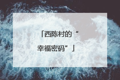 西陈村的“幸福密码”