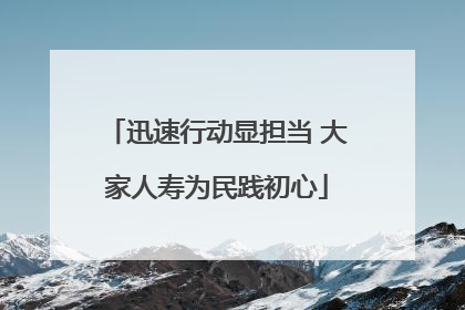 迅速行动显担当 大家人寿为民践初心