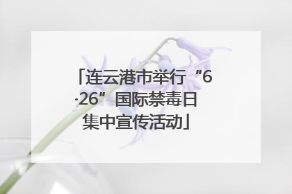 连云港市举行“6·26”国际禁毒日集中宣传活动