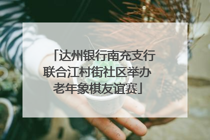 达州银行南充支行联合江村街社区举办老年象棋友谊赛