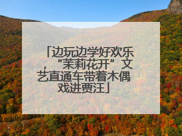 边玩边学好欢乐，“茉莉花开”文艺直通车带着木偶戏进贾汪