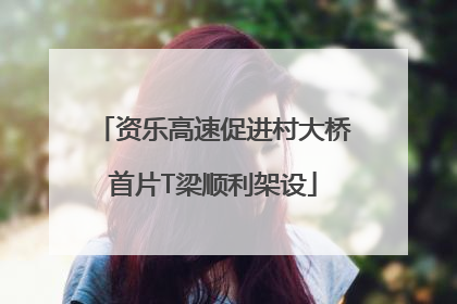 资乐高速促进村大桥首片T梁顺利架设