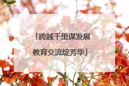 跨越千里谋发展 教育交流绽芳华