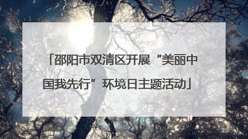 邵阳市双清区开展“美丽中国我先行”环境日主题活动