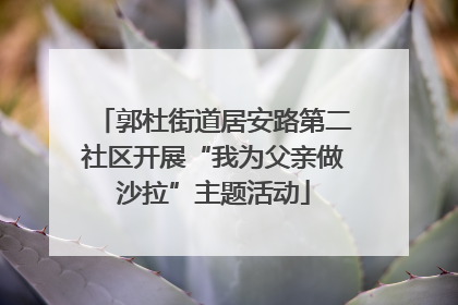 郭杜街道居安路第二社区开展“我为父亲做沙拉”主题活动