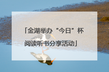 金湖举办“今日”杯阅读听书分享活动