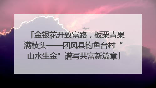 金银花开致富路，板栗青果满枝头——团风县钓鱼台村“山水生金”谱写共富新篇章