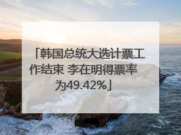 韩国总统大选计票工作结束 李在明得票率为49.42%