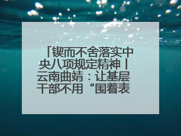 锲而不舍落实中央八项规定精神丨云南曲靖：让基层干部不用“围着表格转”