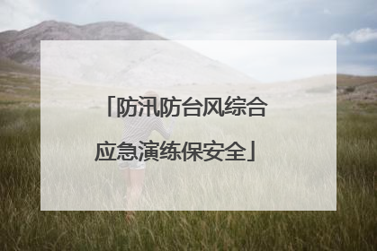 防汛防台风综合应急演练保安全