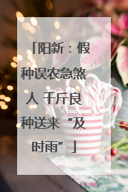 阳新：假种误农急煞人 千斤良种送来“及时雨”