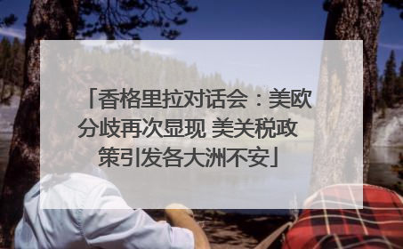 香格里拉对话会：美欧分歧再次显现 美关税政策引发各大洲不安