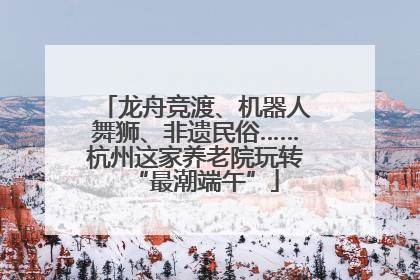 龙舟竞渡、机器人舞狮、非遗民俗……杭州这家养老院玩转“最潮端午”