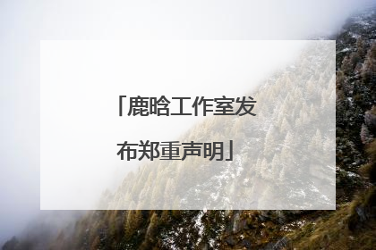 鹿晗工作室发布郑重声明
