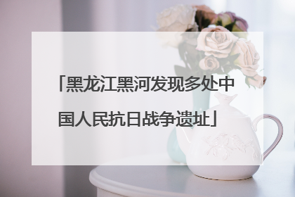 黑龙江黑河发现多处中国人民抗日战争遗址