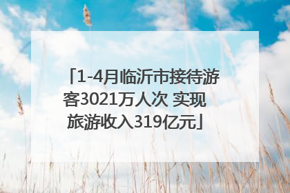 1-4月临沂市接待游客3021万人次 实现旅游收入319亿元