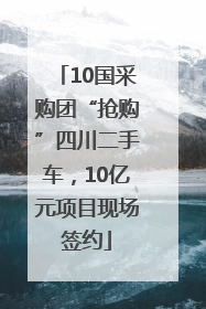 10国采购团“抢购”四川二手车，10亿元项目现场签约